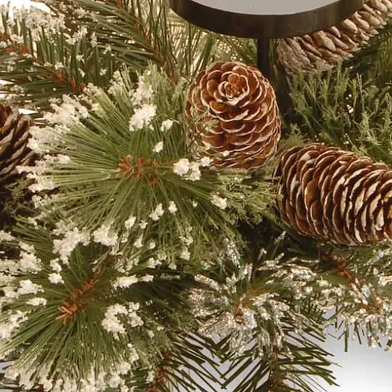 Glittery Bristle&reg; Pine Triple Candle Holder Centerpiece {4}