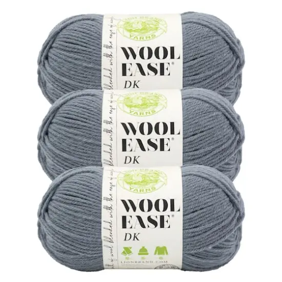 3 Pack Lion Brand&reg; Wool-Ease&reg; DK Yarn Slate {1}