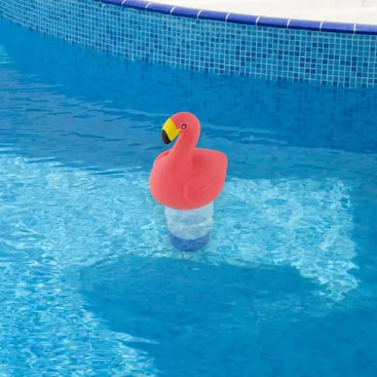 Swimline 12" Pink Flamingo Floating Pool Chlorine Dispenser {3}
