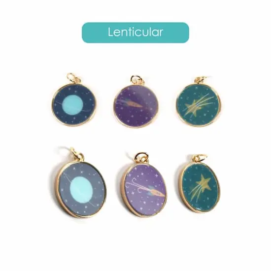 Round Lenticular Space Charm Set by Bead Landing&trade; {7}