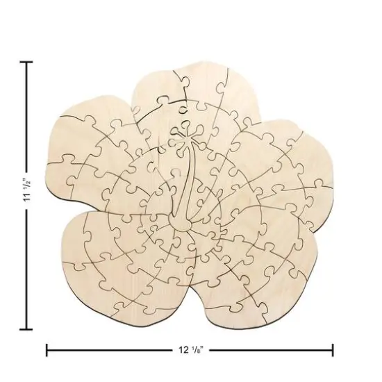 Leisure Arts&reg; Large Hibiscus D.I.Y. Wood Puzzle {4}