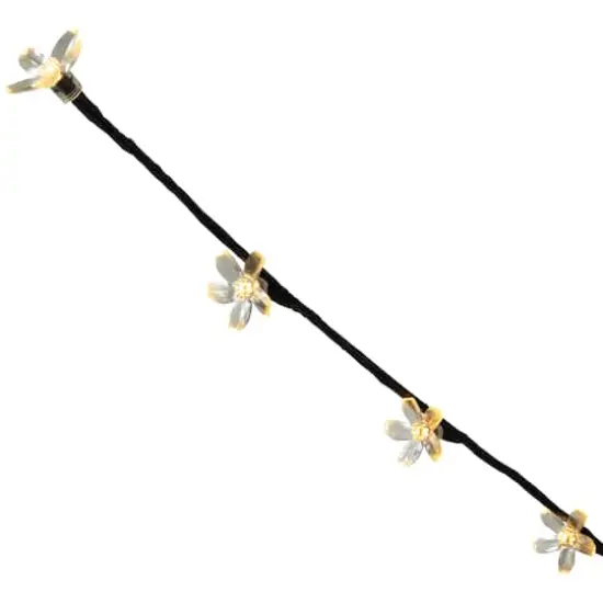 Set of 3 Pre-Lit Cherry Blossom Artificial Tree Branches 2.5' - Warm White LED Lights {7}