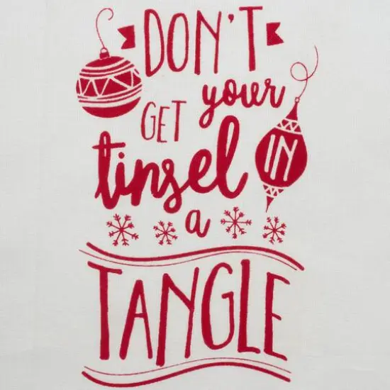 DII&reg; Assorted Tinsel In A Tangle Holiday Printed Dishtowel Set {12}