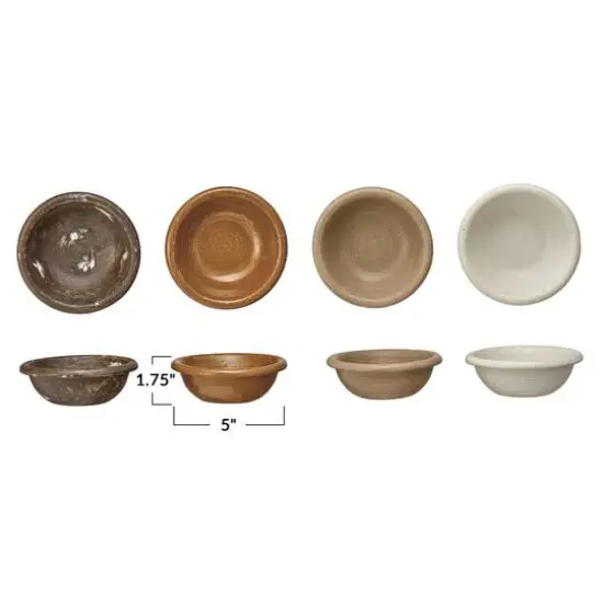 Hello Honey&reg; 5" Earthen Hues Stoneware Bowl Set {7}