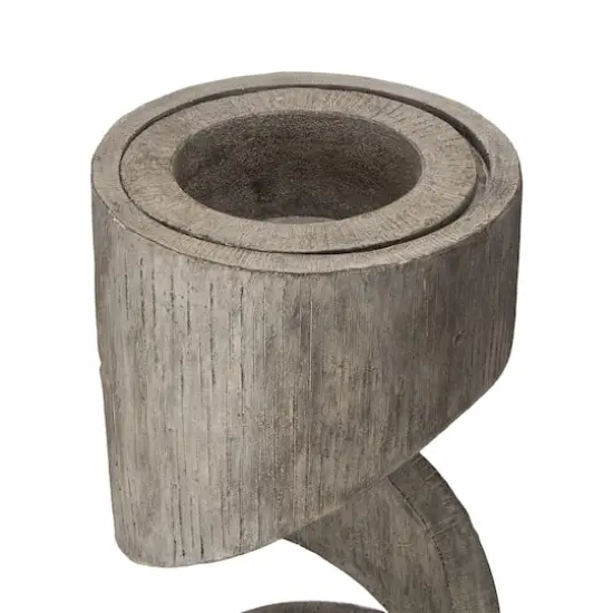 Glitzhome® 31" Polyresin Curving Shaped Outdoor Fountain with LED Light {5}