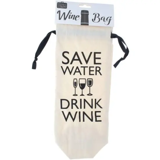 Personality Case&trade; Save Water Canvas Wine Bag {4}