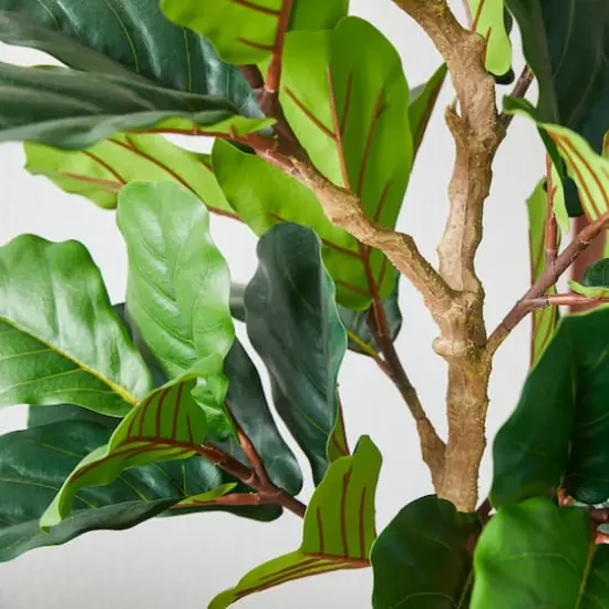 Glitzhome&reg; 5ft. Faux Fiddle Leaf Fig Tree in Pot {6}