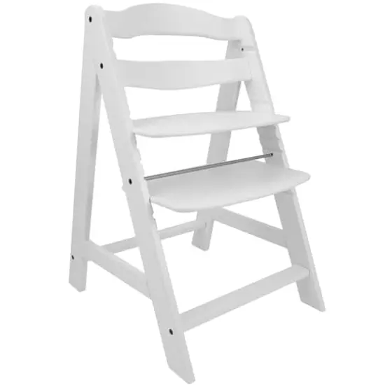 509 Crew Sky White Wooden Adjustable Kid's Chair & Footrest {1}
