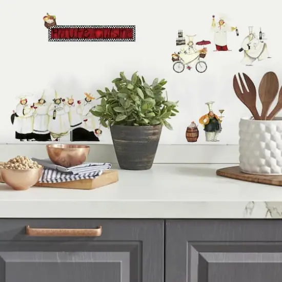 RoomMates Chefs Peel & Stick Wall Decals {4}