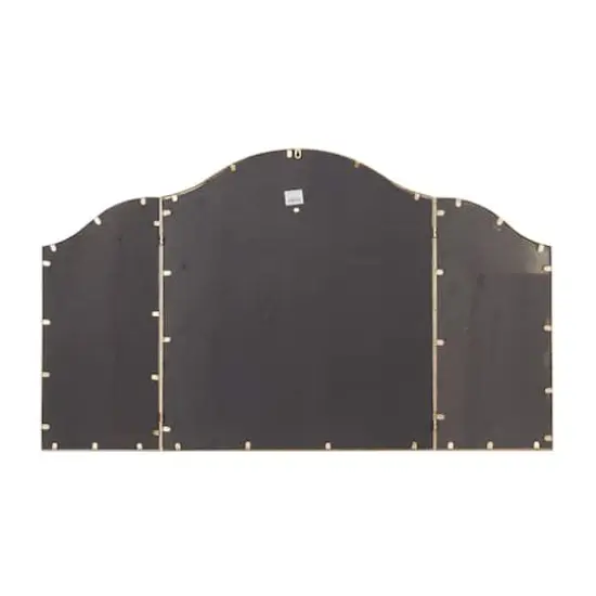 31'' Gold Traditional Metal Trifold Wall Mirror {6}
