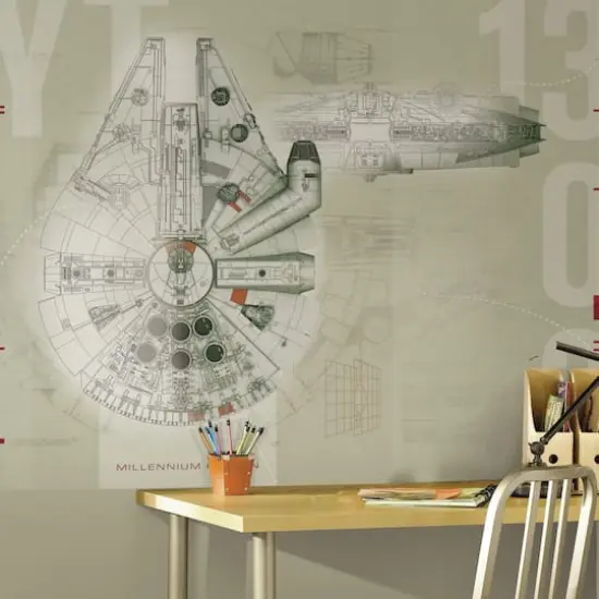 RoomMates Star Wars Millennium Falcon Prepasted Mural {3}