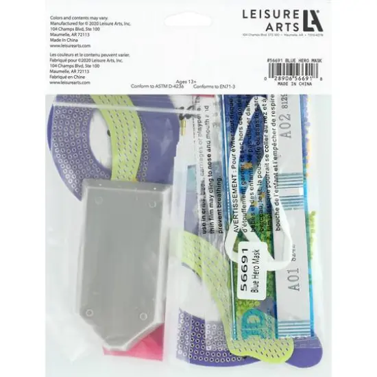 Diamond Art Blue Super Hero Costume Foam Mask Kit {3}