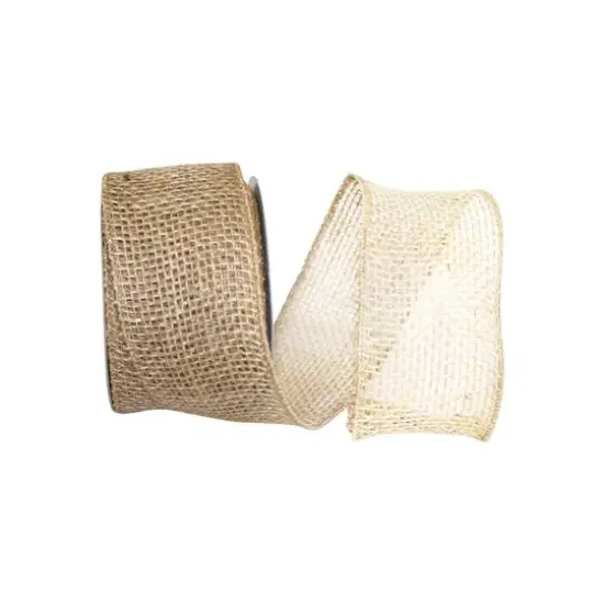 JAM Paper 2.5" x 10yd. Burlap Wired Ribbon {1}