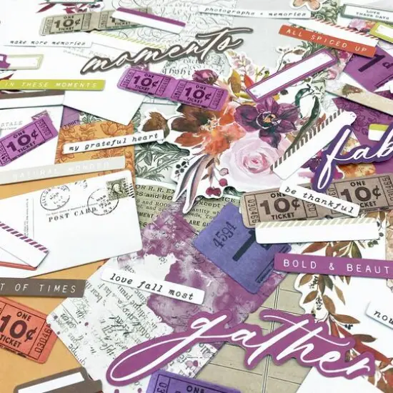 49 and Market ARToptions Plum Grove Ephemera Bits Set {5}