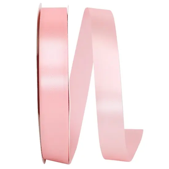 JAM Paper 7/8" x 100yd. Single Face Satin Allure Ribbon Pink {1}