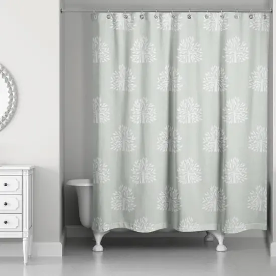 Blooming Bush Shower Curtain, 71" x 74" Sage {3}
