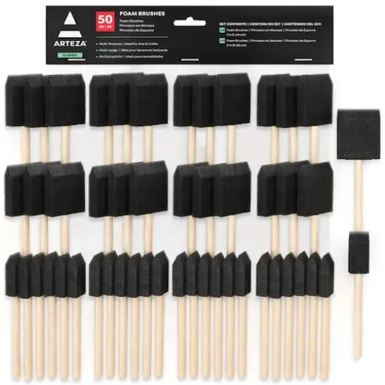 Arteza&reg; 1" & 2" Foam Brushes Set {1}