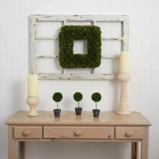 17&rdquo; Square Tea Leaf Wreath {5}