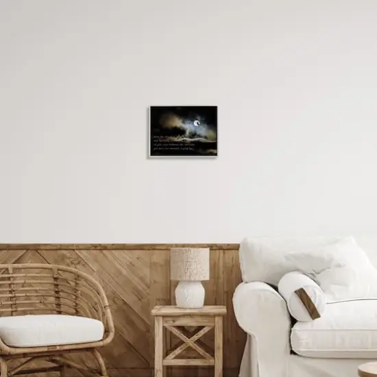 Stupell Industries Witch Flying By Moon Framed Giclee Art Gray {3}