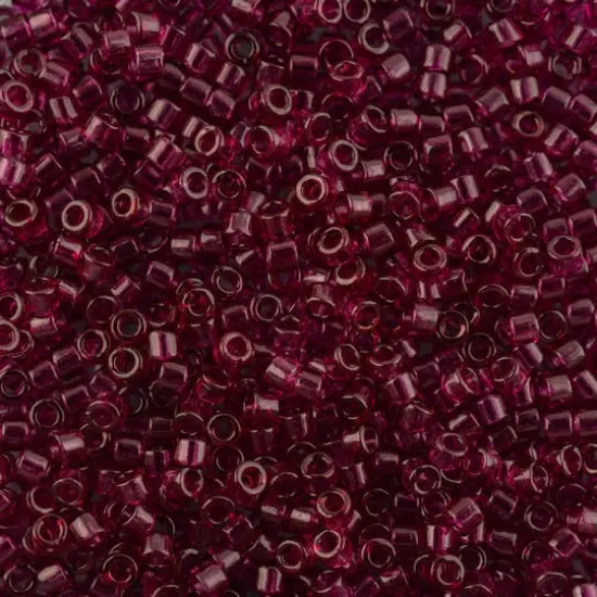 John Bead 11/0 Miyuki Delica Glass Seed Beads, 5g Red Wine Transparent Dyed {1}