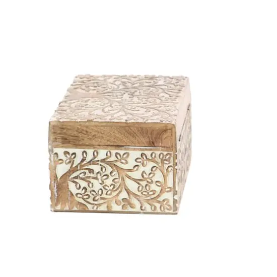 Natural Wooden Botanical Decorative Box Set {7}
