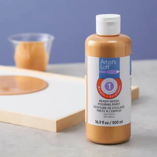 Acrylic Ready-Mixed Pouring Paint by Artist's Loft&trade; Old Gold {4}