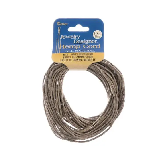 Darice&reg; 48lb. Natural Hemp Cord, 10yd. {3}