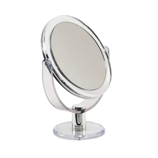 Home Details 7" Black Dual Sided 10X Magnification Rubberized Vanity Mirror Clear {1}
