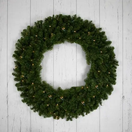 3ft. Pre-Lit Canadian Pine Artificial Christmas Wreath {8}
