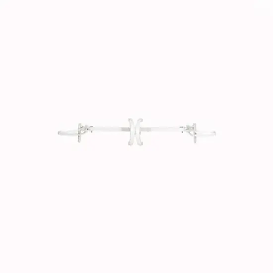 33" White Adjustable Garland Hanger for Double Door Frames {1}