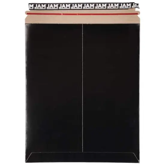 JAM Paper 11" x 13.5" Flat Photo Mailer Peel & Seal Closure Envelopes, 6ct. Black {1}