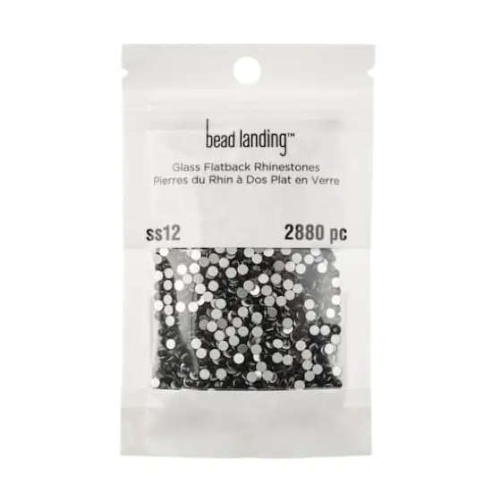 SS12 Glass Flatback Rhinestones by Bead Landing&trade; Jet {4}
