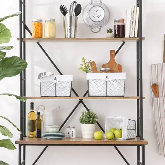 DII&reg; Vintage Gray Chicken Wire Basket with Bleached White Liner, 3ct. {6}