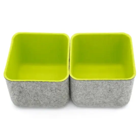 Welaxy Felt 2 Piece Storage Cubes Green {6}
