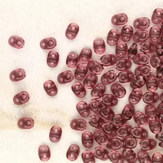 Superduo Two-Hole Czech Glass Beads Amethyst Solid {3}
