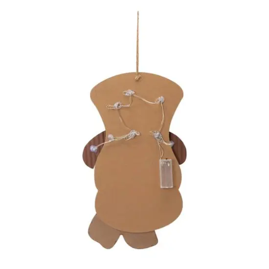 Glitzhome&reg; 19" Lighted Snowman Wall D&eacute;cor {8}