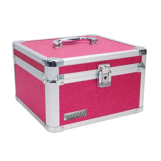 Vaultz Pink Bling Divided Storage Box {1}
