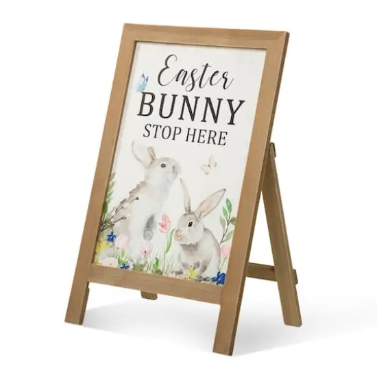Glitzhome&reg; 24" Easter Wooden Porch Sign {1}
