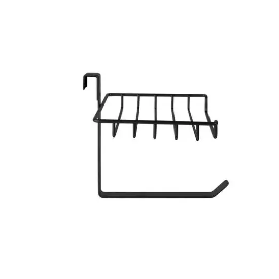 Bath Bliss Black Over the Tank Tissue Dispenser & Wipe Holder {6}