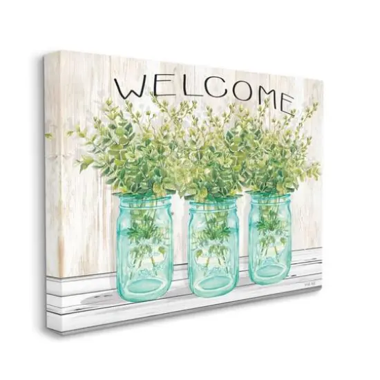 Stupell Industries Country Greenery Welcome Wall Accent {1}