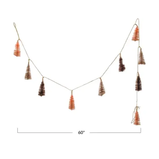 Hello Honey&reg; 5ft. Multicolor Sisal Bottle Brush Tree Garland {5}