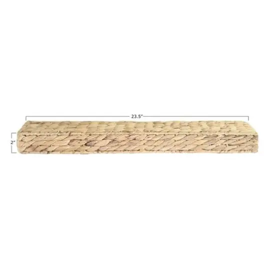 Hello Honey&reg; 23.5" Handwoven Water Hyacinth Wall Shelf {6}