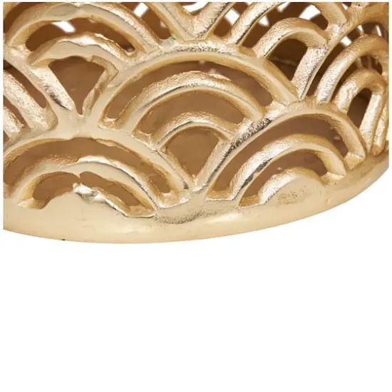 Gold Aluminum Art Deco Arch Vase Set {6}