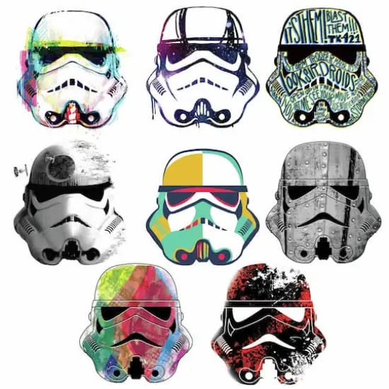 RoomMates Star Wars™ Artistic Stormtrooper Heads Peel & Stick Wall Decals {1}
