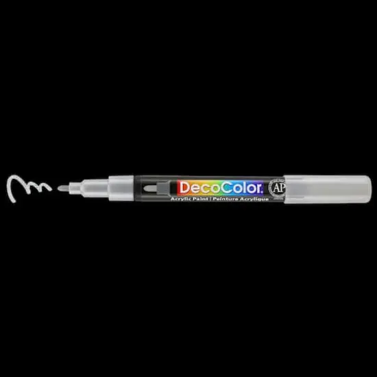 DecoColor&reg; Fine Tip Acrylic Paint Marker Silver {5}