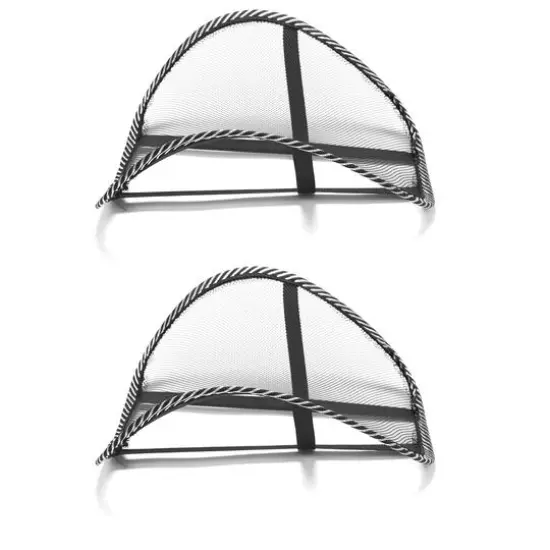 Mind Reader Black Mesh Lumbar Support Adjustable Cushion Set {8}