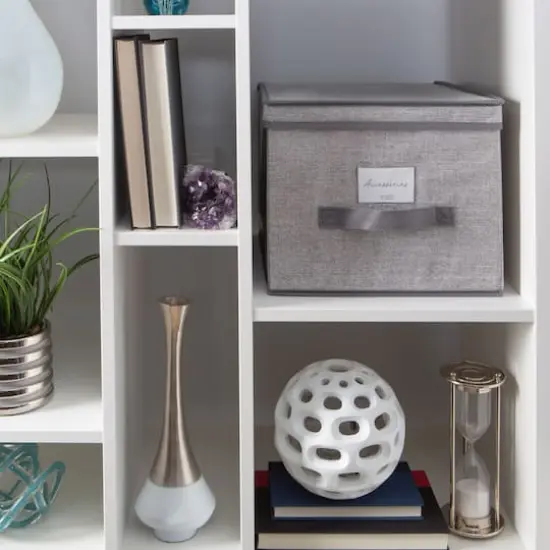 Simplify 12" Heather Gray Storage Box {6}