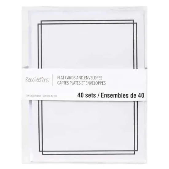 Black Border Flat Cards & Envelopes by Recollections&trade;, 4.25" x 5.5" {1}