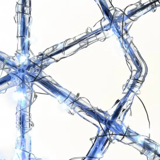 Ice Crystal Snowflake Set with 200 Cool White Micro UL LED Lights {6}