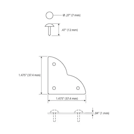 Dritz&reg; Home Small Nickel Smooth Quatrefoil Corners, 3 Pack {3}